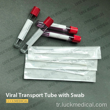 Virustransport kiti etiketleme tüpü Çift Swabs